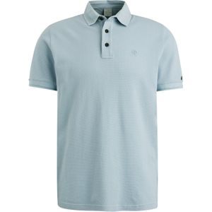 Cast Iron polo normale fit effen blauw katoen normale fit