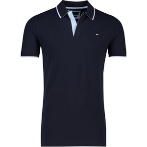 Portofino polo extra lang effen donkerblauw en lichtblauw