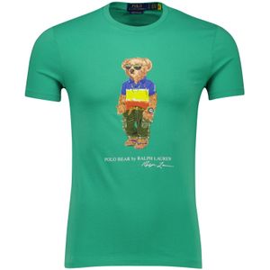 Polo Ralph Lauren - Fitted T-shirt - Groen - Katoen - Korte Mouwen