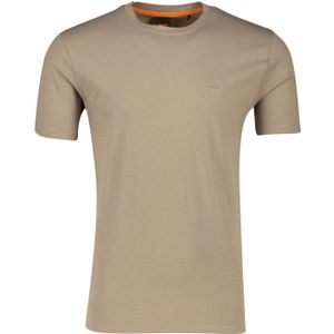 Hugo Boss T-shirt bruin katoen effen normale fit