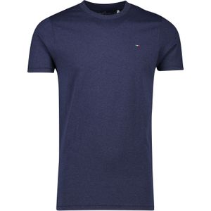 Portofino t-shirt donkerblauw gemeleerd katoen