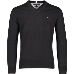 Tommy Hilfiger - Pullover V-Hals Zwart - Heren - Regular-fit