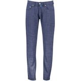 Pierre Cardin jeans Lyon donkerblauw geruit katoen