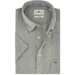 Fynch Hatton casual overhemd korte mouw groen