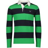 Gant trui rugby groen donkerblauw gestreept katoen