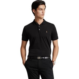 Katoenen Polo Ralph Lauren polo custom slim fit zwart