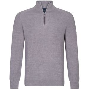 Cavallaro Sondrio trui half zip grijs Slim Fit