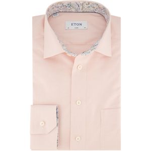 Eton business overhemd wijde fit roze effen Classic Fit