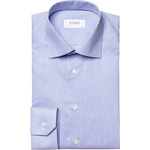 Eton business overhemd Contemporary Fit blauw wit gestreept