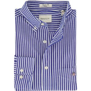 Gant casual gestreept overhemd normale fit blauw katoen