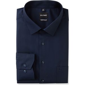 Olymp Big&Tall overhemd donkerblauw Comfort Fit