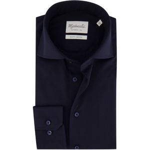 Overhemd Michaelis overhemd Slim fit donkerblauw effen