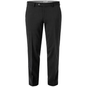 Hiltl wollen pantalon Piacenza normale fit zwart effen stretch, wol