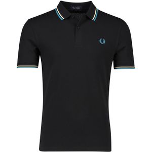 Fred Perry polo zwart 2-knoops normale fit