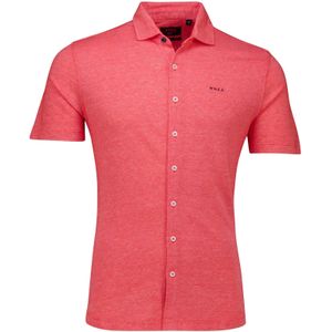 NZA overhemd roze korte mouw effen