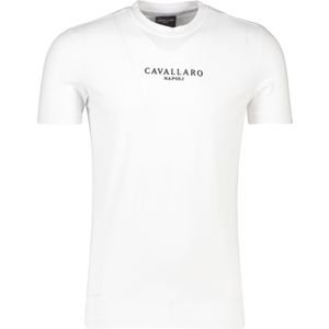 Cavallaro t-shirt wit effen katoen