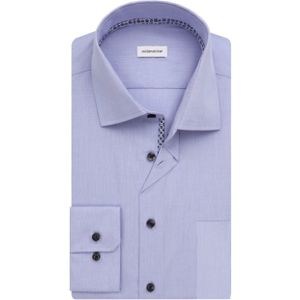 Seidensticker business blauw effen overhemd normale fit katoen