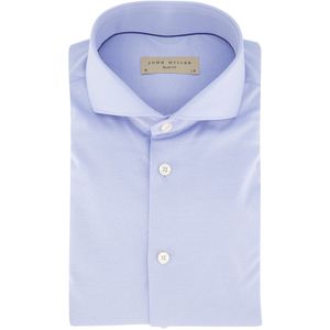 John Miller overhemd mouwlengte 7 Slim Fit lichtblauw effen