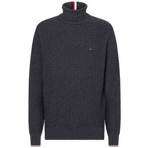 Tommy Hilfiger normale fit coltrui katoen donkergrijs