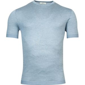 Thomas Maine T-shirt blauw effen ronde hals