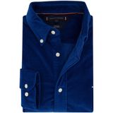 Overhemd Tommy Hilfiger casual normale fit blauw effen corduroy