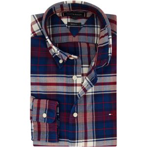 Tommy Hilfiger overhemd rood wit blauw flanel Big&Tall