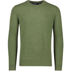 Polo Ralph Lauren trui ronde hals groen effen 100% wol