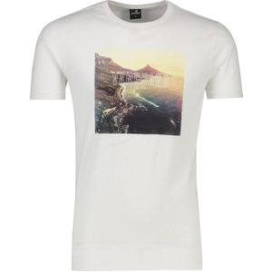 Vanguard t-shirt wit effen met print normale fit