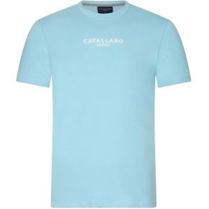 Cavallaro t-shirt blauw korte mouw slim fit