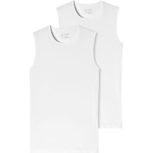 Witte tanktop singlet 2-pack heren Schiesser 95/5