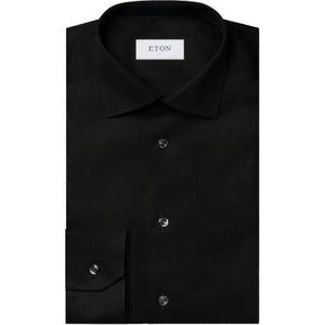 Eton business overhemd Slim Fit zwart effen