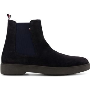 Tommy Hilfiger nette schoenen donkerblauw effen leer