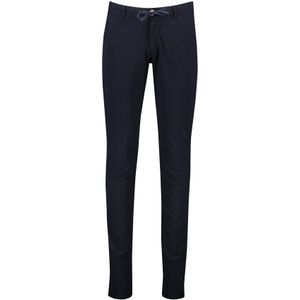 North84 Pantalon chino effen donkerblauw normale fit