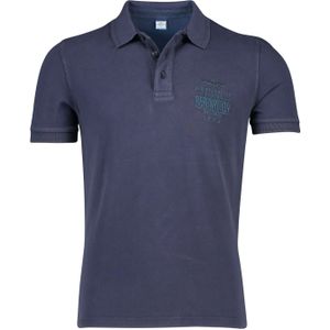 Aeronautica Militare polo slim fit donkerblauw effen katoen