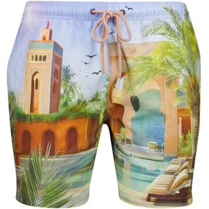 A Fish Named Fred - Zwembroek - Lichtblauw - Polyester - Print