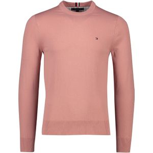 Roze sweater Tommy Hilfiger ronde hals katoen