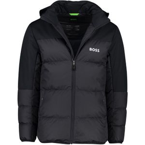 Hugo Boss Hamar1 winterjas donkerblauw effen rits normale fit