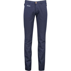 North84 Pantalon chino effen donkerblauw katoen