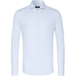 Desoto overhemd slim fit lichtblauw geprint katoen