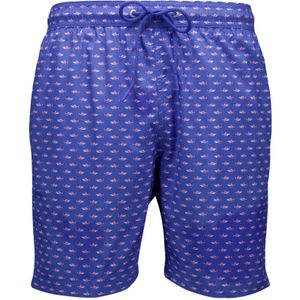 Paul&Shark zwemshort blauw haaien print wijde fit