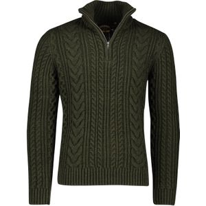 Superdry trui half zip groen structuur