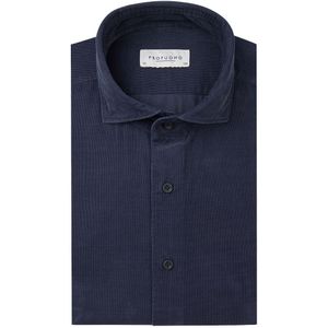 Profuomo overhemd slim fit navy corduroy