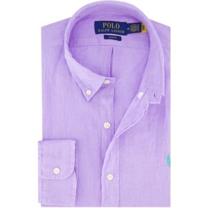 Polo Ralph Lauren overhemd paars linnen lange mouw