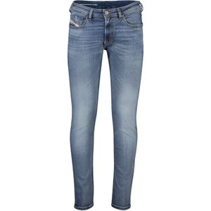 Diesel jeans Sleenker blauw effen denim 5-p