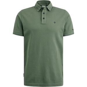 Cast Iron poloshirt normale fit groen effen katoen