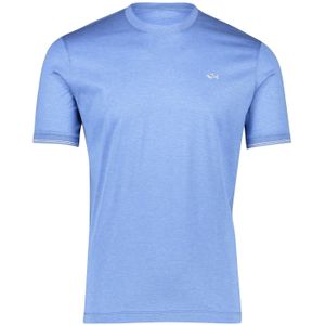 Paul & Shark t-shirt ronde hals blauw effen met logo