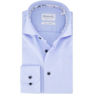 Michaelis overhemd effen lichtblauw strijkvrij slim fit
