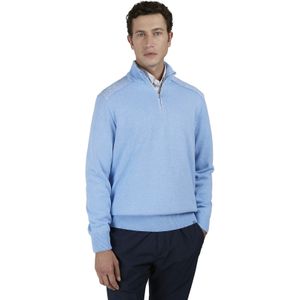 Paul&Shark trui lichtblauw Cotton Zipped Sweater