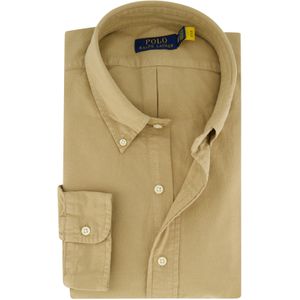 Polo Ralph Lauren katoenen overhemd normale fit beige effen