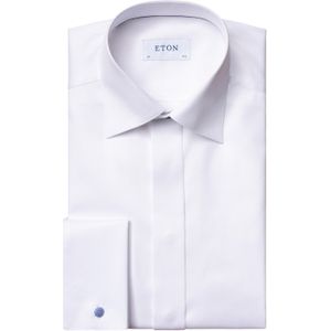 Eton overhemd effen wit Signature Twill Evening Shirt